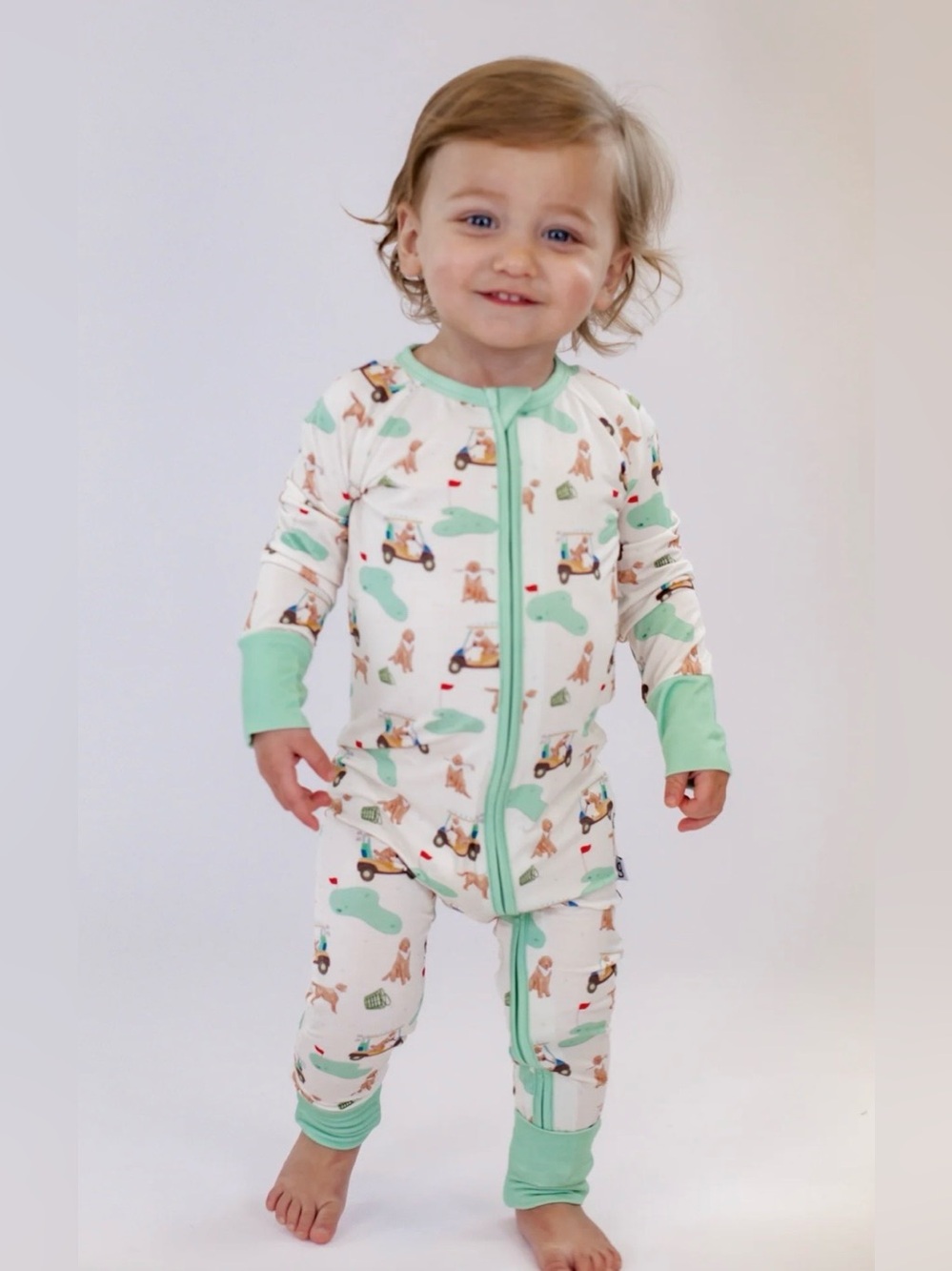 Barks & Birdies Bamboo Convertible Zip Romper 3-6 months